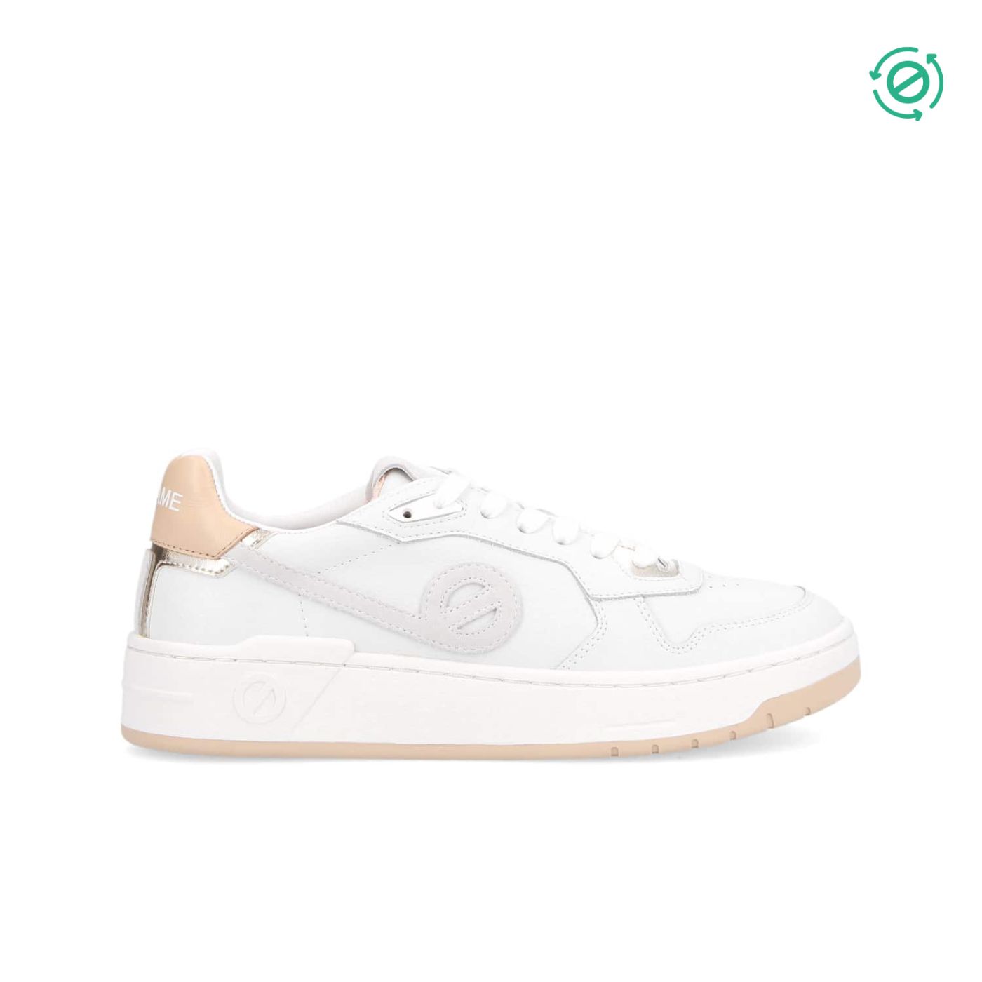 KELLY SNEAKER - GRAIN/LAMBSKIN - WHITE/SALMON